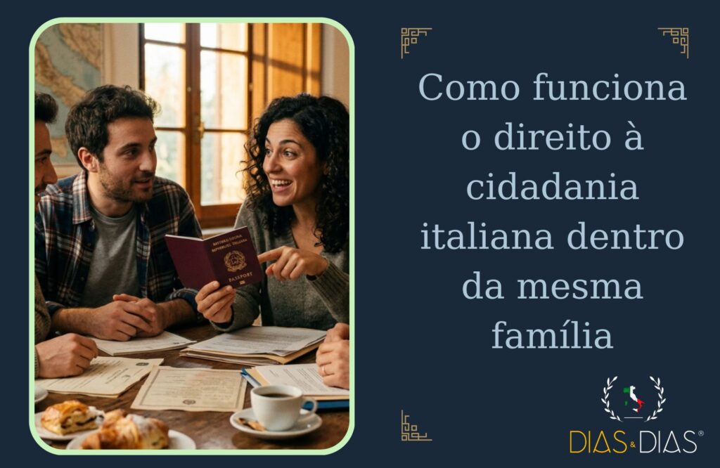 Como funciona o direito à cidadania italiana dentro da mesma família
