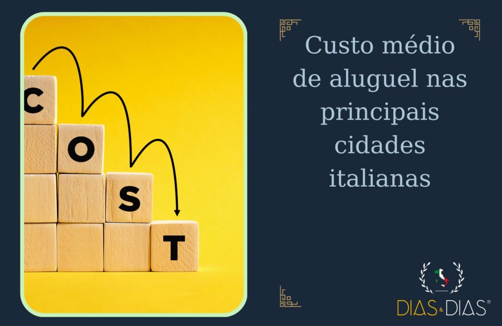 Custo médio de aluguel nas principais cidades italianas