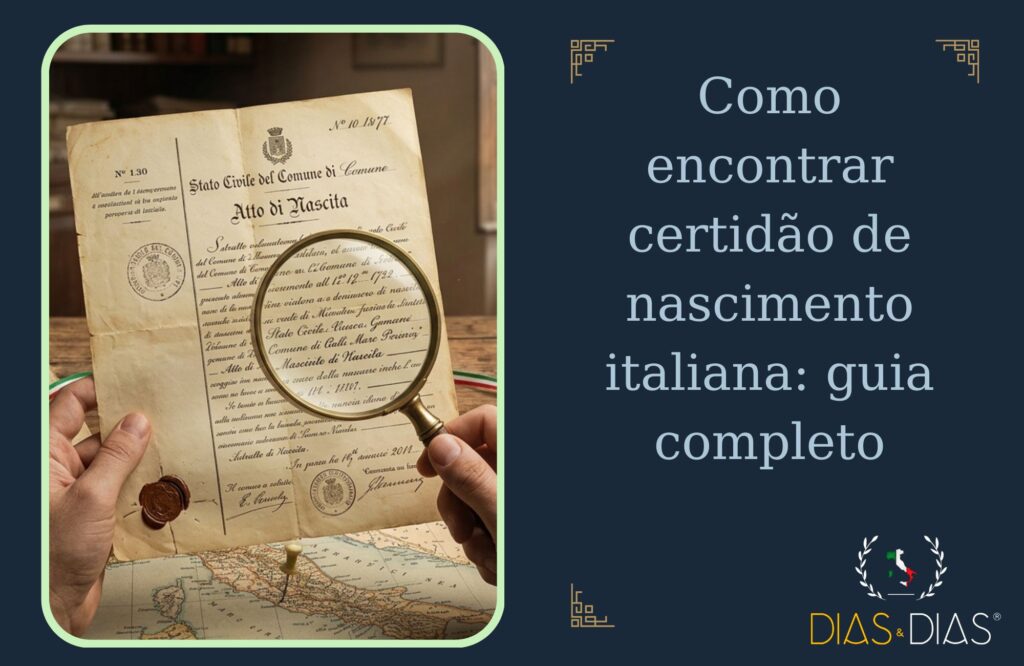Como encontrar certidão de nascimento italiana guia completo