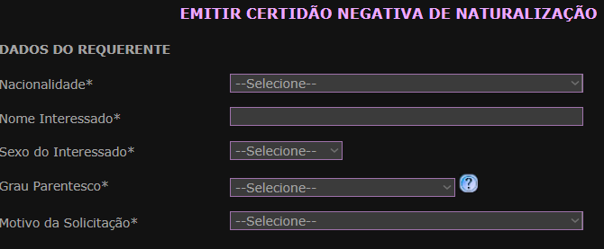 Como tirar a certidão negativa de naturalização
