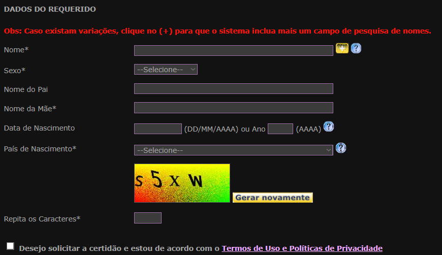 tirar a certidão negativa de naturalização