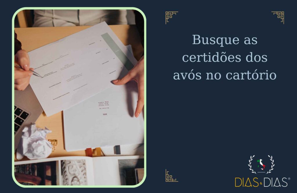 Busque as certidões dos avós no cartório