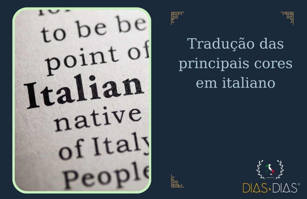Tradução das principais cores em italiano